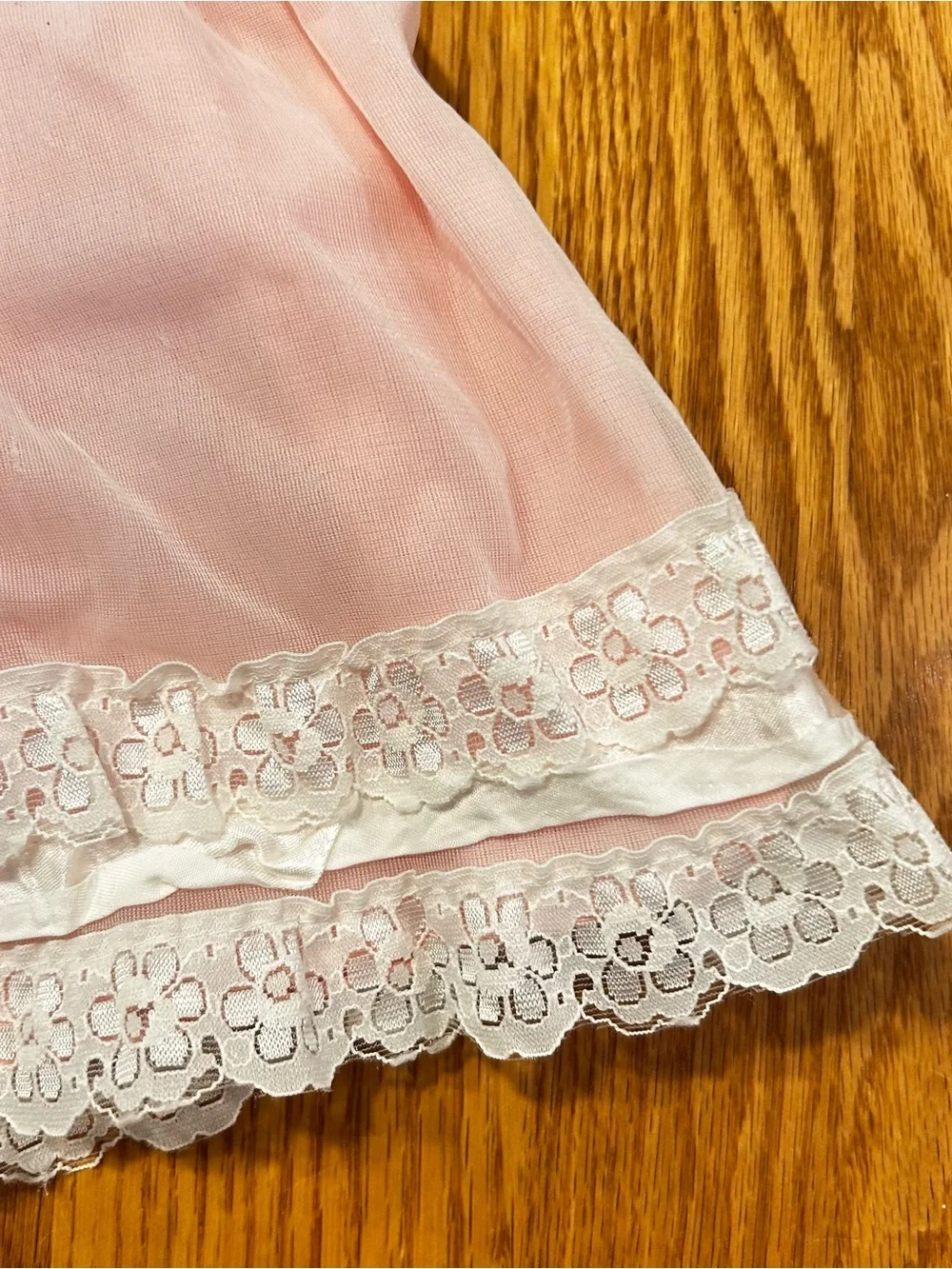 Vintage Stevex UK Infant Pink Lace Dress 6-12 Mos
